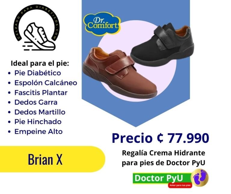 calzado para diabéticos, comodidad, Dr. Comfort, calzado Brian, salud de los pies, zapatos ortopédicos.